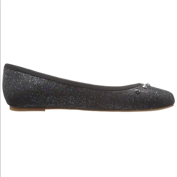 Studded Party Glitter Black Classic Ballet Flats - Picture 8 of 8